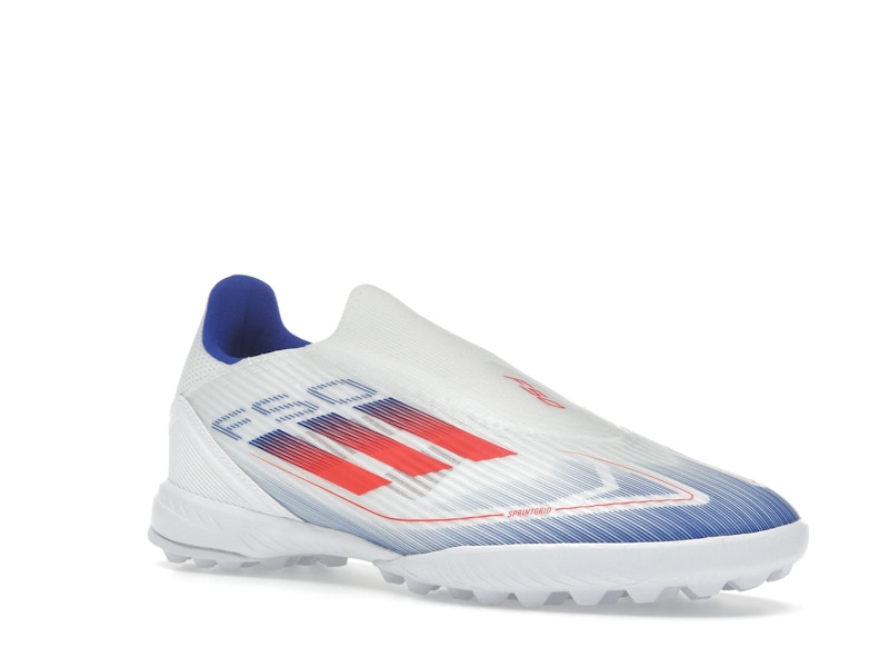 adidas F50 League Laceless Turf Cloud White Solar Red Lucid Blue