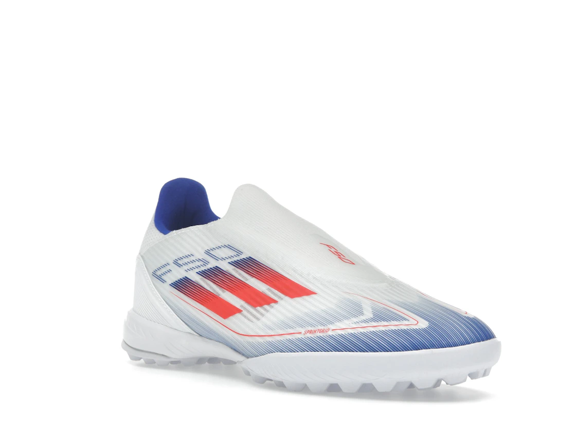 adidas F50 League Laceless Turf Cloud White Solar Red Lucid Blue