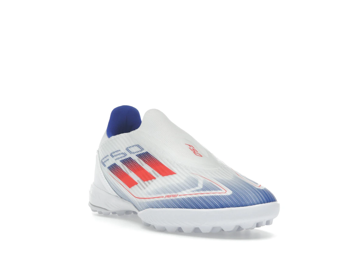 adidas F50 League Laceless Turf Cloud White Solar Red Lucid Blue