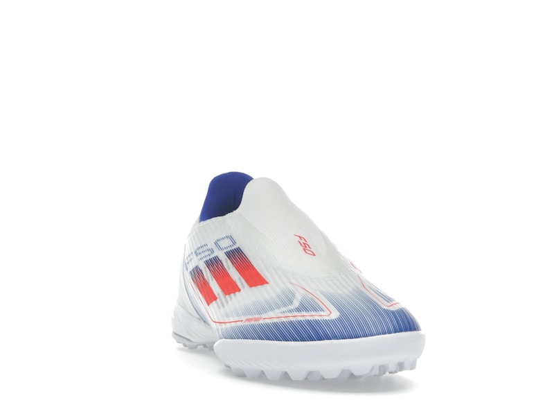 adidas F50 League Laceless Turf Cloud White Solar Red Lucid Blue