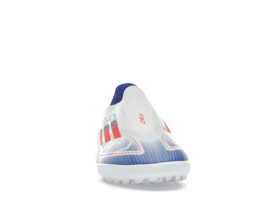 adidas F50 League Laceless Turf Cloud White Solar Red Lucid Blue