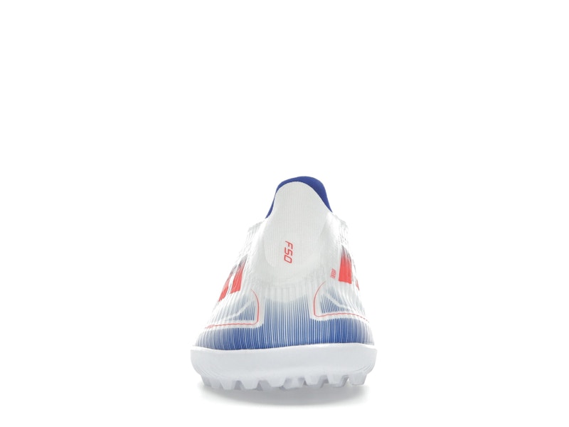adidas F50 League Laceless Turf Cloud White Solar Red Lucid Blue