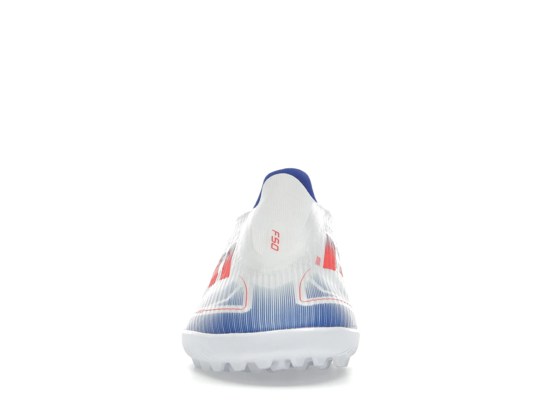 adidas F50 League Laceless Turf Cloud White Solar Red Lucid Blue