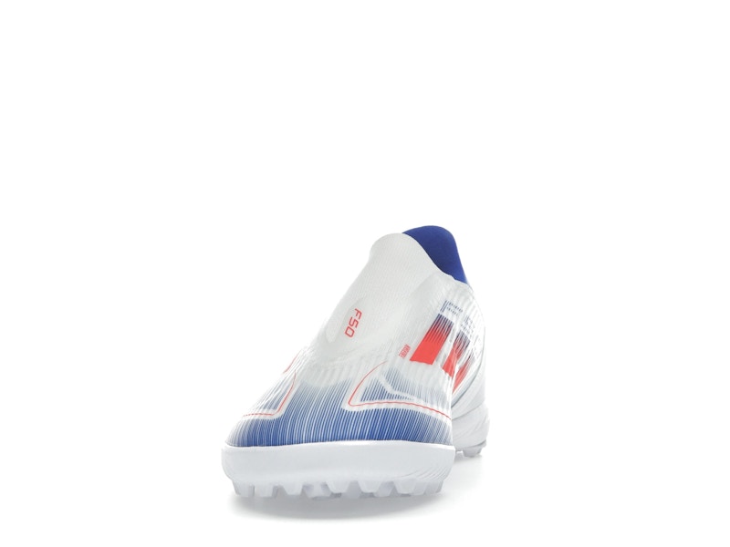 adidas F50 League Laceless Turf Cloud White Solar Red Lucid Blue