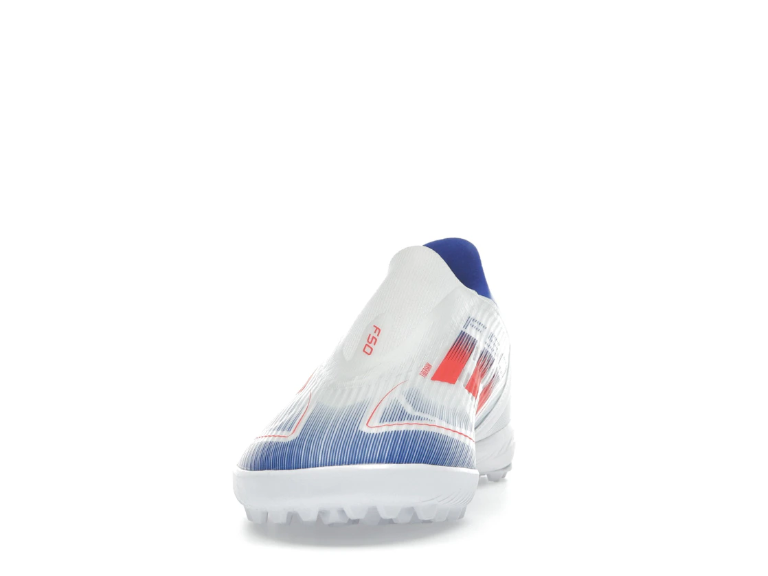 adidas F50 League Laceless Turf Cloud White Solar Red Lucid Blue