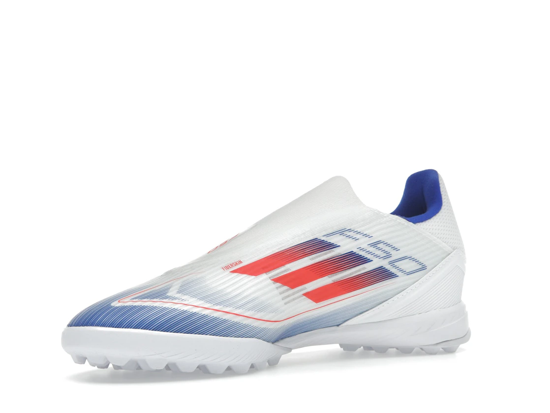 adidas F50 League Laceless Turf Cloud White Solar Red Lucid Blue