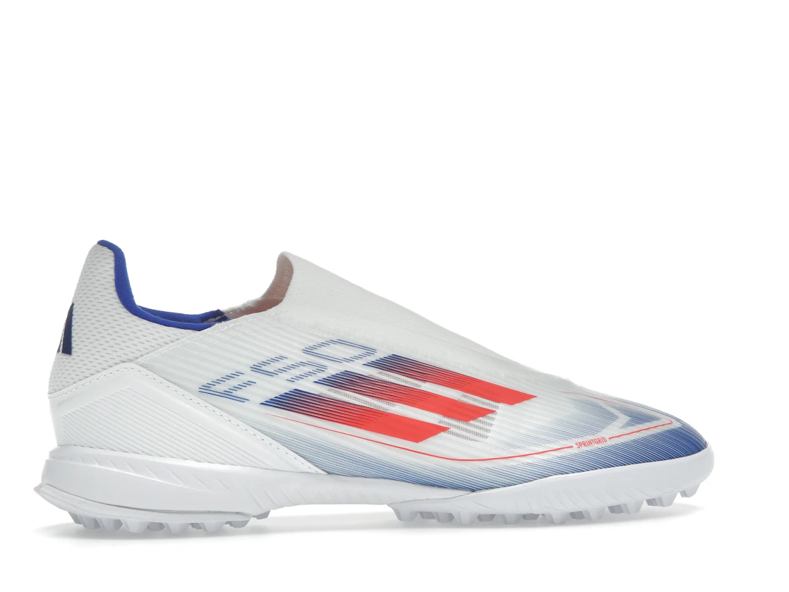 adidas F50 League Laceless Turf Cloud White Solar Red Lucid Blue