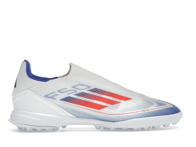 adidas F50 League Laceless Turf Cloud White Solar Red Lucid Blue