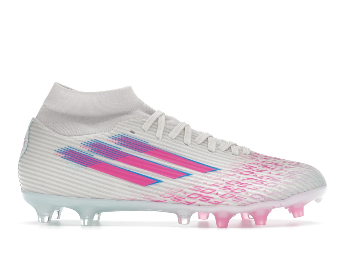 adidas F50 League Mid-Cut FG/AG Sparkfusion White Lucid Pink (Women's)