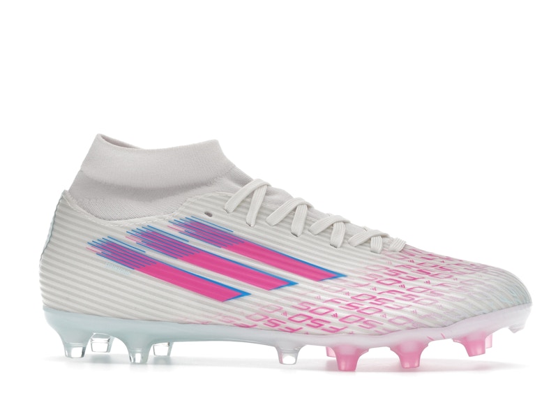 adidas F50 League Mid-Cut FG/AG Sparkfusion White Lucid Pink (Women's)