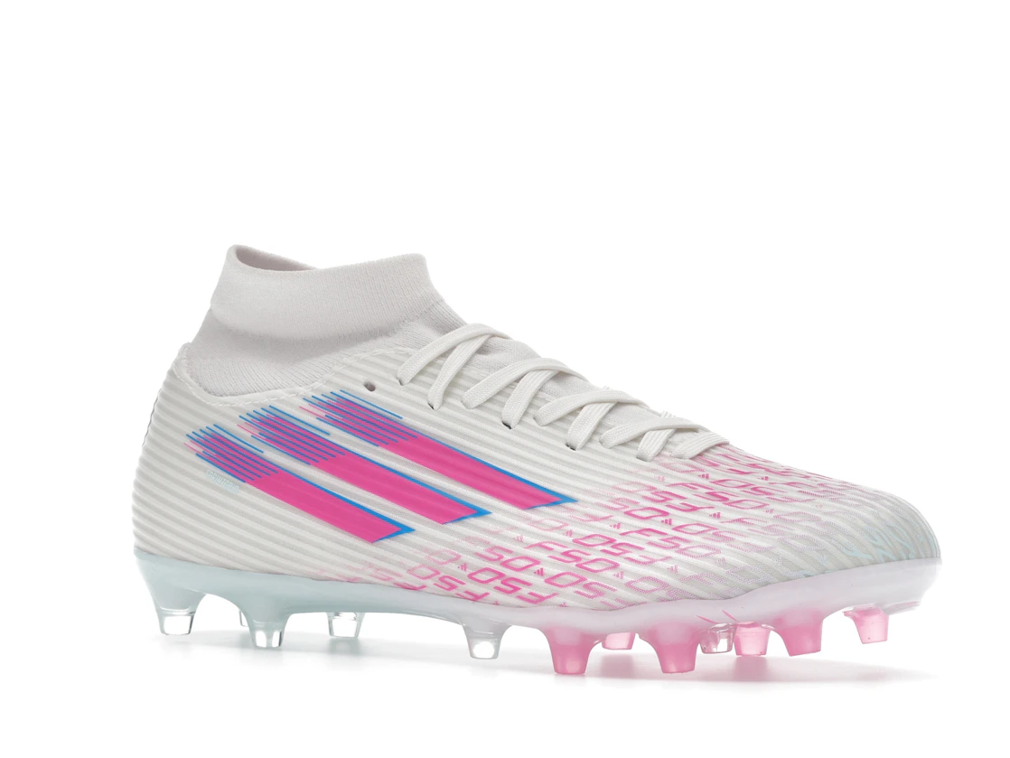 adidas F50 League Mid-Cut FG/AG Sparkfusion White Lucid Pink (Women's)