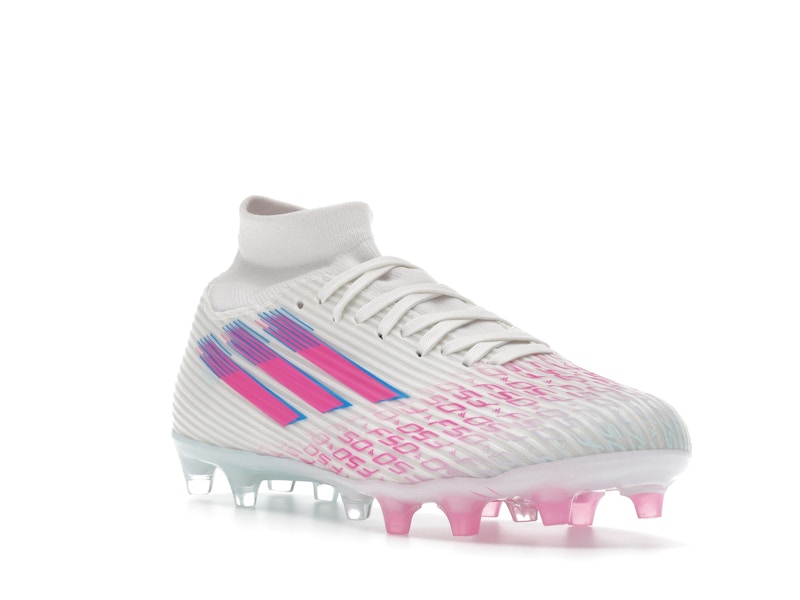 adidas F50 League Mid-Cut FG/AG Sparkfusion White Lucid Pink (Women's)