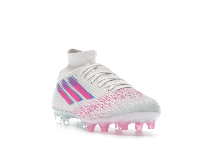adidas F50 League Mid-Cut FG/AG Sparkfusion White Lucid Pink (Women's)