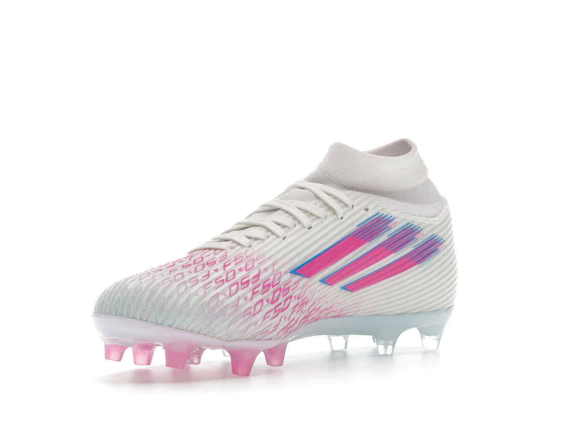 adidas F50 League Mid-Cut FG/AG Sparkfusion White Lucid Pink (Women's)