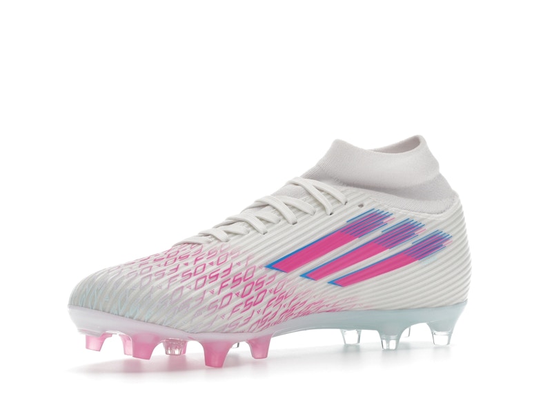 adidas F50 League Mid-Cut FG/AG Sparkfusion White Lucid Pink (Women's)
