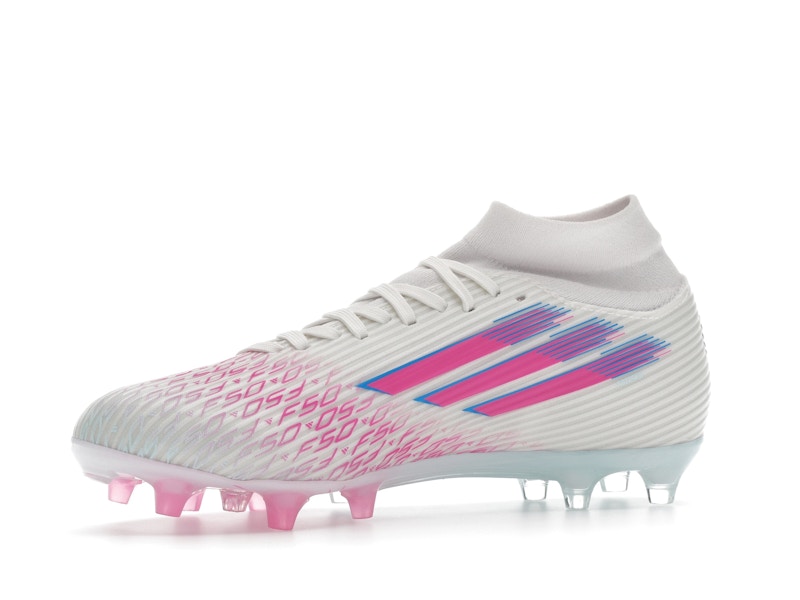 adidas F50 League Mid-Cut FG/AG Sparkfusion White Lucid Pink (Women's)