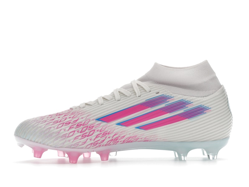 adidas F50 League Mid-Cut FG/AG Sparkfusion White Lucid Pink (Women's)
