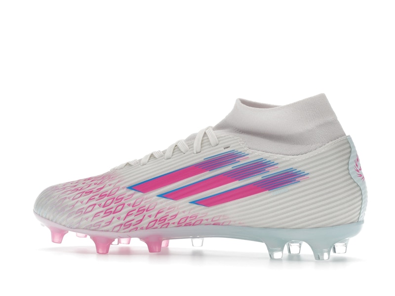 adidas F50 League Mid-Cut FG/AG Sparkfusion White Lucid Pink (Women's)