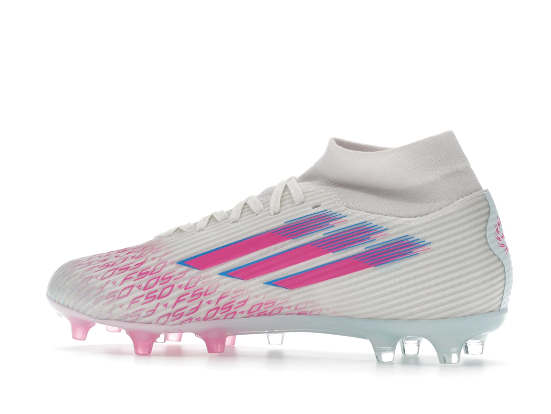 adidas F50 League Mid-Cut FG/AG Sparkfusion White Lucid Pink (Women's)