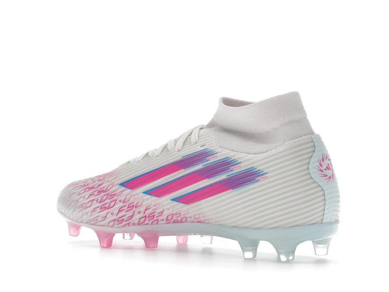 adidas F50 League Mid-Cut FG/AG Sparkfusion White Lucid Pink (Women's)