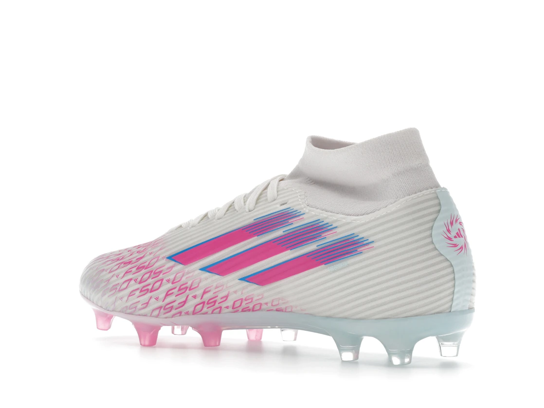 adidas F50 League Mid-Cut FG/AG Sparkfusion White Lucid Pink (Women's)