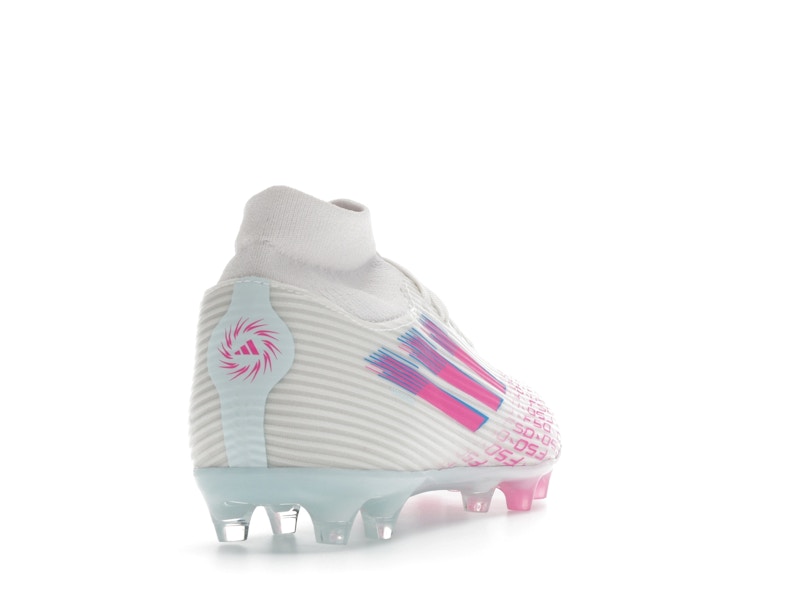 adidas F50 League Mid-Cut FG/AG Sparkfusion White Lucid Pink (Women's)