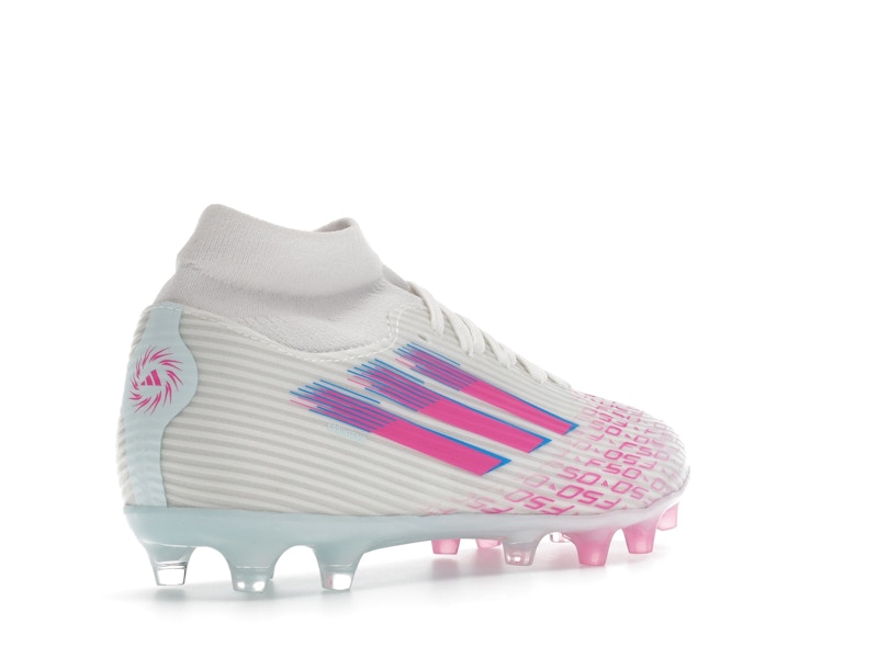 adidas F50 League Mid-Cut FG/AG Sparkfusion White Lucid Pink (Women's)