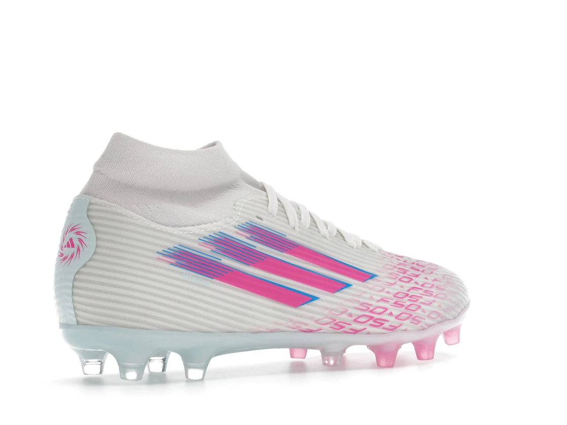 adidas F50 League Mid-Cut FG/AG Sparkfusion White Lucid Pink (Women's)
