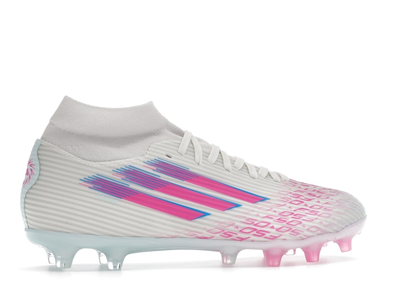 adidas F50 League Mid-Cut FG/AG Sparkfusion White Lucid Pink (Women's)