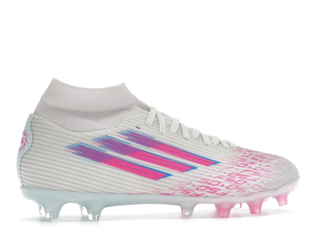 adidas F50 League Mid-Cut FG/AG Sparkfusion White Lucid Pink (Women's)
