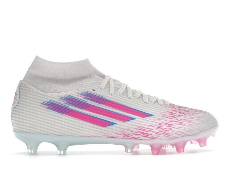 adidas F50 League Mid-Cut FG/AG Sparkfusion White Lucid Pink (Women's)