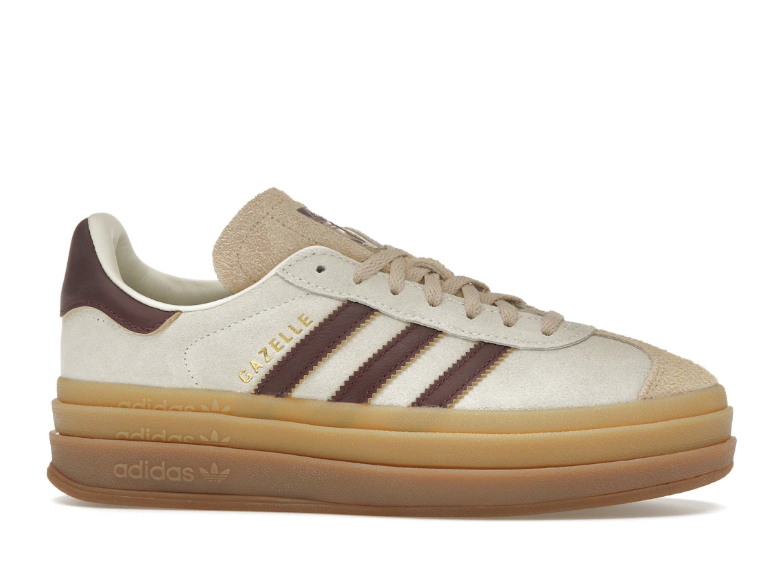 adidas Gazelle Bold Cream White Maroon (Women's)