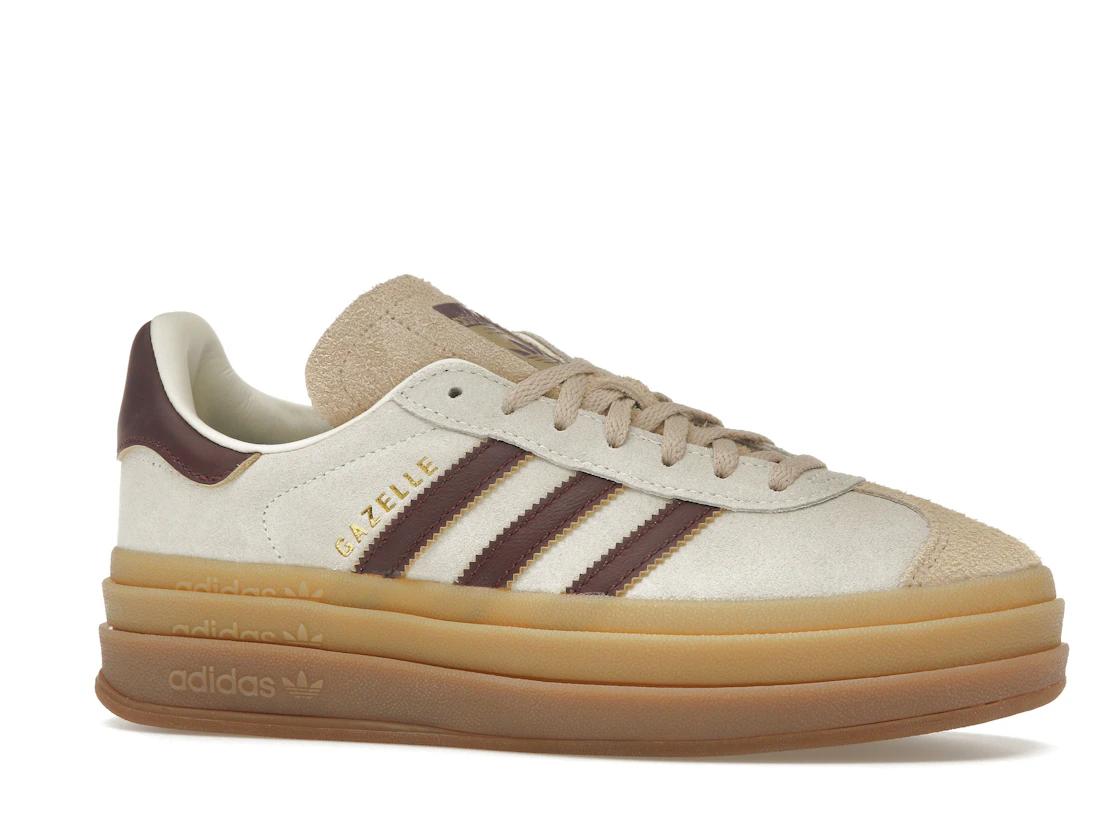 adidas Gazelle Bold Cream White Maroon (Women's)
