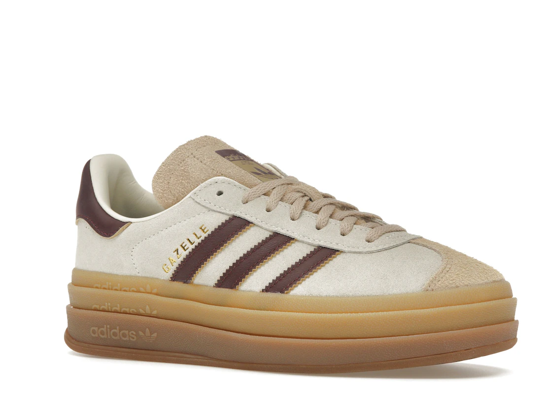adidas Gazelle Bold Cream White Maroon (Women's)