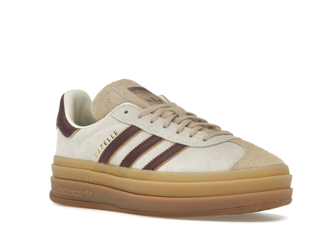 adidas Gazelle Bold Cream White Maroon (Women's)
