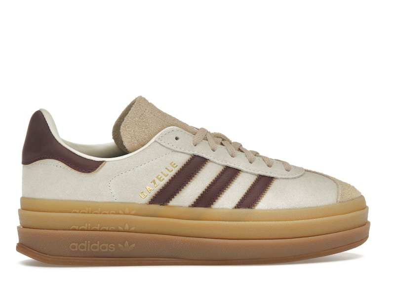adidas Gazelle Bold Cream White Maroon (Women's)