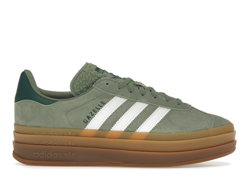 Adidas gazelle green gum sole sales