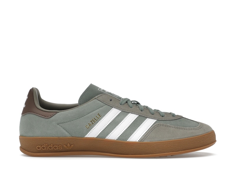 adidas Gazelle Indoor Silver Pebble Silver Green