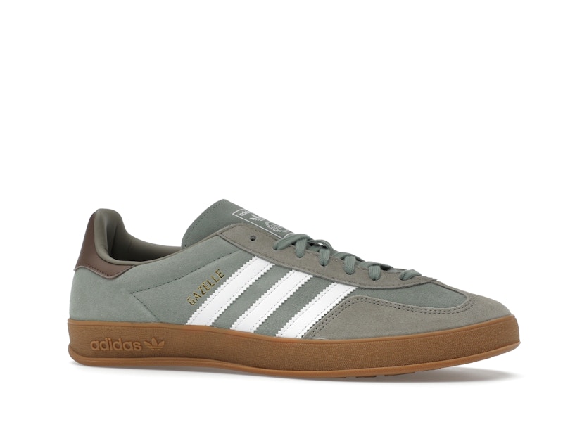 adidas Gazelle Indoor Silver Pebble Silver Green