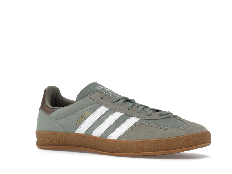 adidas Gazelle Indoor Silver Pebble Silver Green