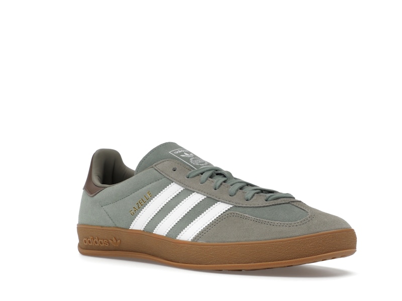 adidas Gazelle Indoor Silver Pebble Silver Green