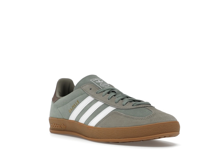 adidas Gazelle Indoor Silver Pebble Silver Green