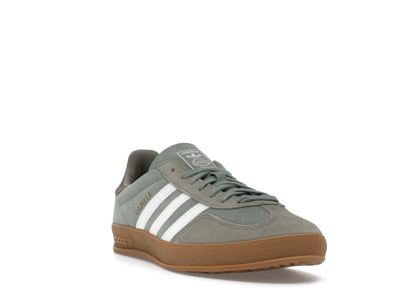 adidas Gazelle Indoor Silver Pebble Silver Green