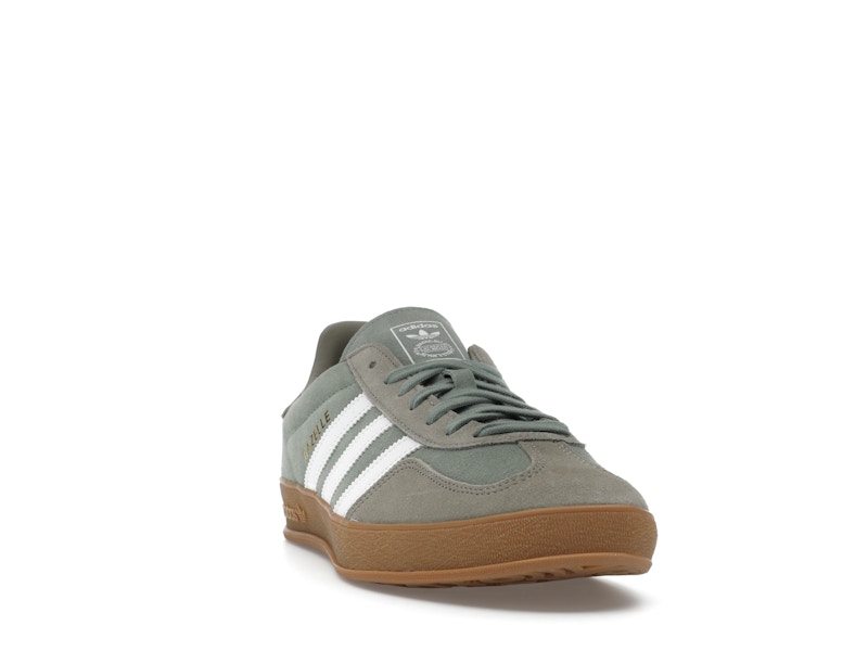 adidas Gazelle Indoor Silver Pebble Silver Green