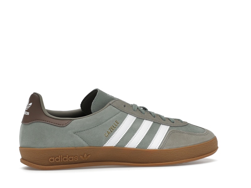 adidas Gazelle Indoor Silver Pebble Silver Green
