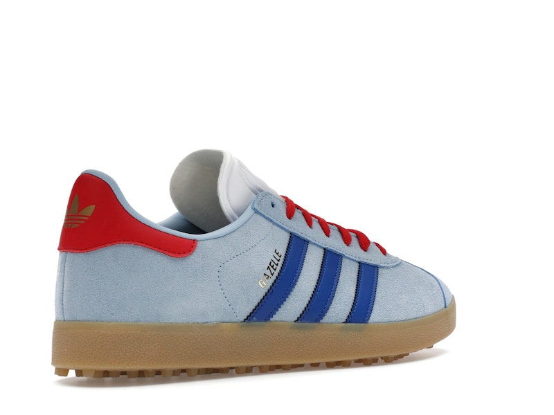 adidas Gazelle Spikeless Golf Clear Sky Royal Better Scarlet
