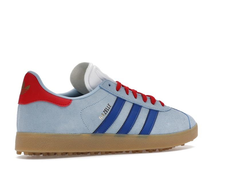 adidas Gazelle Spikeless Golf Clear Sky Royal Better Scarlet