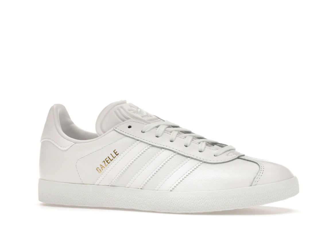 adidas Gazelle White/White-Gold Metallic
