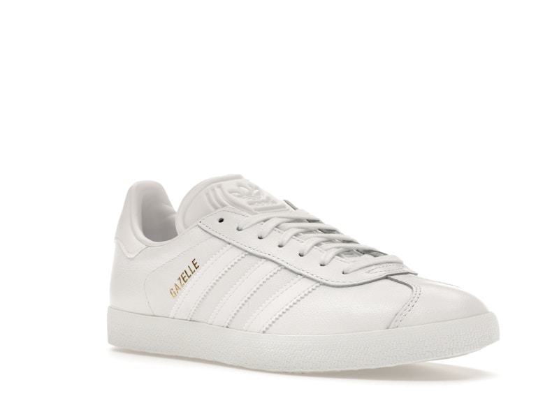 adidas Gazelle White/White-Gold Metallic