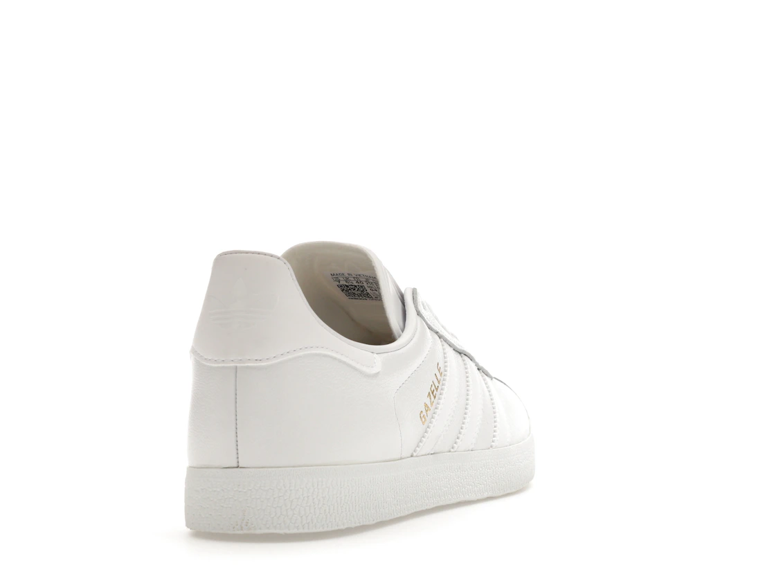 adidas Gazelle White/White-Gold Metallic